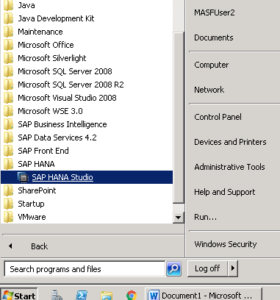 SAP HANA STUDIO