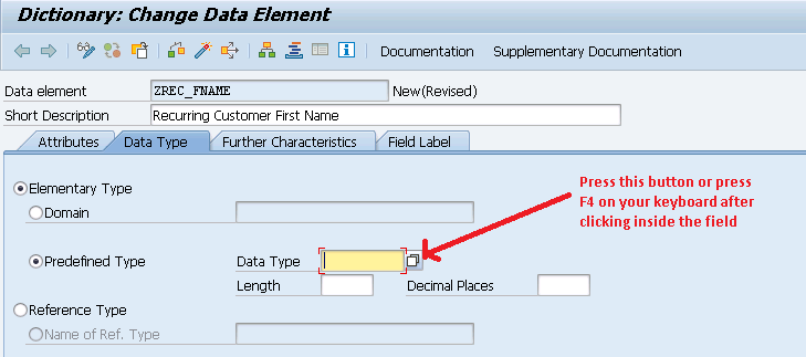 DATA ELEMENT SAP ABAP