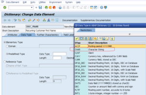 DATA ELEMENT SAP ABAP