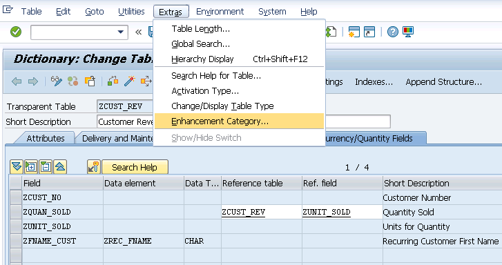 CREATE TABLE SAP BI ABAP SAP ABAP SAP BW ABAP