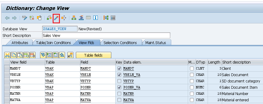 SAP ABAP-visning Opret SAP ABAP-visning Opret visning SAP ABAP