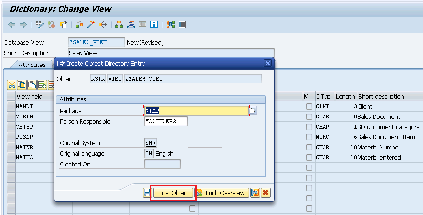 SAP ABAP-vy skapa SAP ABAP-vy skapa vy SAP ABAP