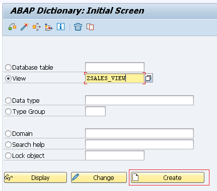 SAP ABAPビューの作成SAP ABAPビューの作成ビュー SAP ABAP