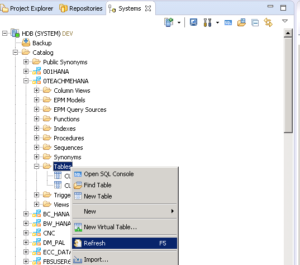 SAP HANA HDB TABLE HDBTABLE CREATE HDB TABLE