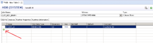 SAP HANA TABLE SCHEMA