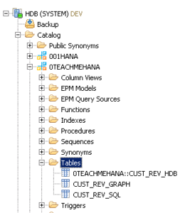 SAP HANA HDB TABLE HDBTABLE CREATE HDB TABLE