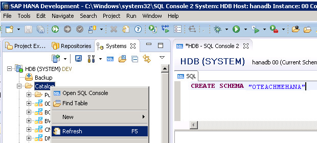 SAP HANA TABLE