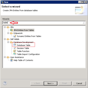 SAP HANA HDB TABLE HDBTABLE CREATE HDB TABLE