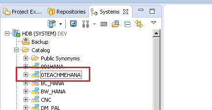 SAP HANA TABLE SCHEMA