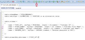 SAP HANA HDB TABLE HDBTABLE CREATE HDB TABLE