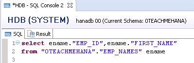 SAP HANA SQL SCRIPT CALCULATED COLUMN SQL ALIAS