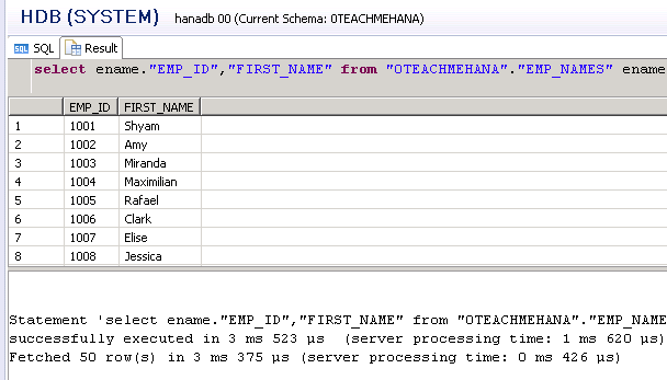 SAP HANA SQL SCRIPT CALCULATED COLUMN SQL ALIAS