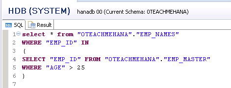 SAP HANA SQL SCRIPT SQL CASE STATEMENT NESTED SELECT