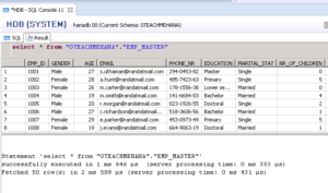 HANA SQL SELECT Statement Part 1