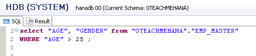 SQL SELECT Statement with WHERE