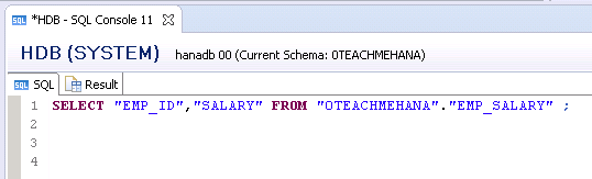 HANA SQL SELECT Statement Part 3