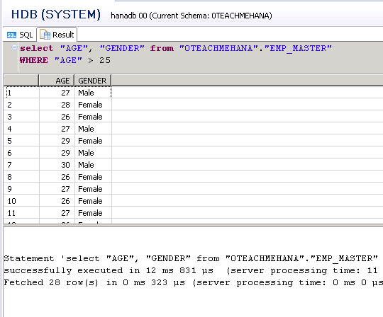 SQL SELECT Statement with WHERE