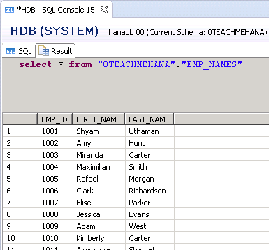 SAP HANA SQL SCRIPT STRING FUNCTIONS PIPE OPERATOR ALIAS