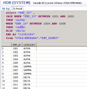 HANA SQL SELECT Statement Part 8