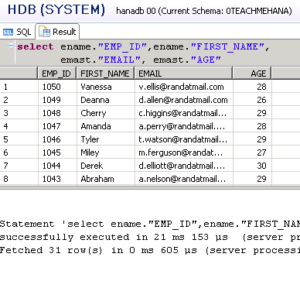 HANA SQL SELECT Statement Part 9