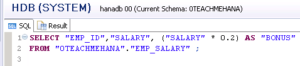 HANA SQL SELECT Statement Part 3