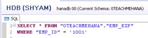 HANA SQL SELECT Statement Part 7