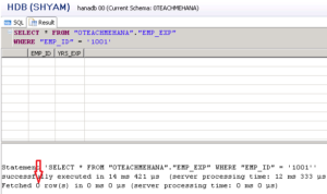 HANA SQL SELECT Statement Part 7