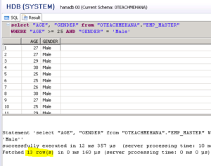 SQL SELECT Statement with WHERE