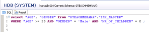 SQL SELECT Statement with WHERE