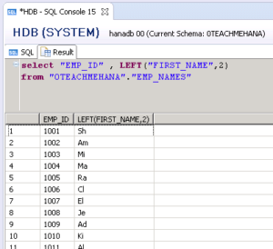 HANA SQL SELECT Statement Part 4