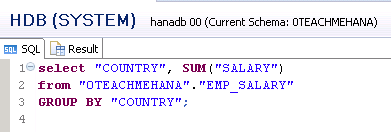 HANA SQL SELECT Statement Part 3