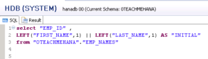 HANA SQL SELECT Statement Part 4