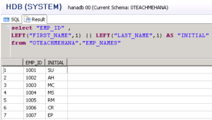 HANA SQL SELECT Statement Part 4