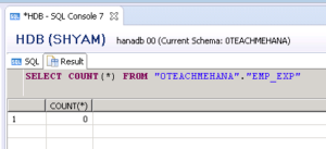 HANA SQL SELECT Statement Part 7