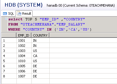 SAP HANA SQL SCRIPT SQL JOIN UNION ALL LEFT OUTER JOIN INNER JOIN