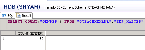 SAP HANA SQL SCRIPT UPDATE DELETE DROP COUNT