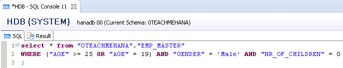 SQL SELECT Statement with WHERE