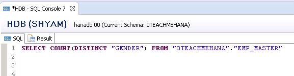 SAP HANA SQL SCRIPT UPDATE DELETE DROP COUNT