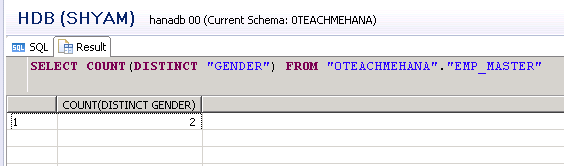 HANA SQL SELECT Statement Part 7