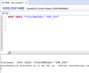 HANA SQL SELECT Statement Part 7