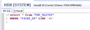 SQL SELECT Statement with WHERE LIKE