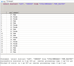 SQL Basics part1- SELECT DISTINCT