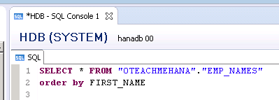 HANA SQL SELECT Statement Part 3