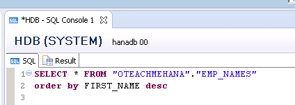 HANA SQL SELECT Statement Part 3