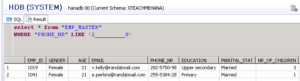 SQL SELECT Statement with WHERE LIKE