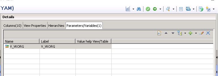 SAP HANA VARIABLES IN GRAPHICAL VIEW
