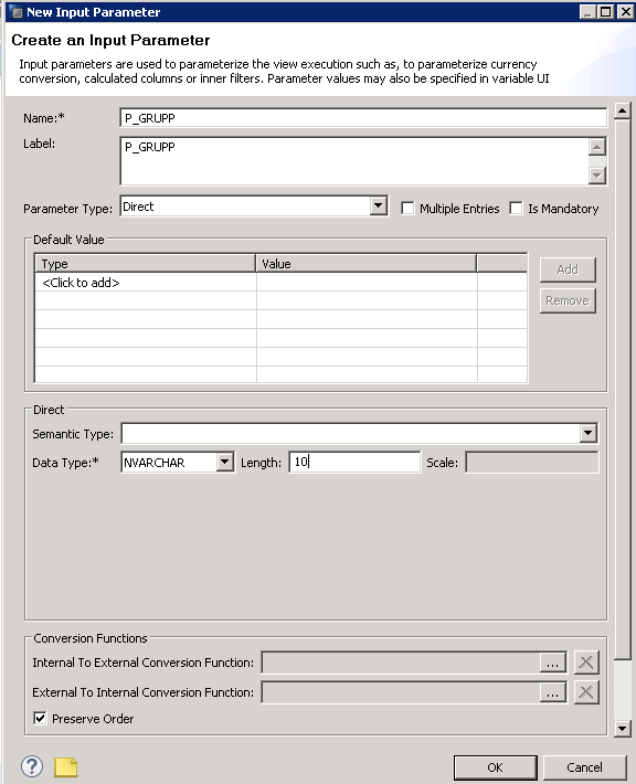 SAP HANA INPUT PARAMETERS IN GRAPHICAL VIEWS CALCULATION VIEWS