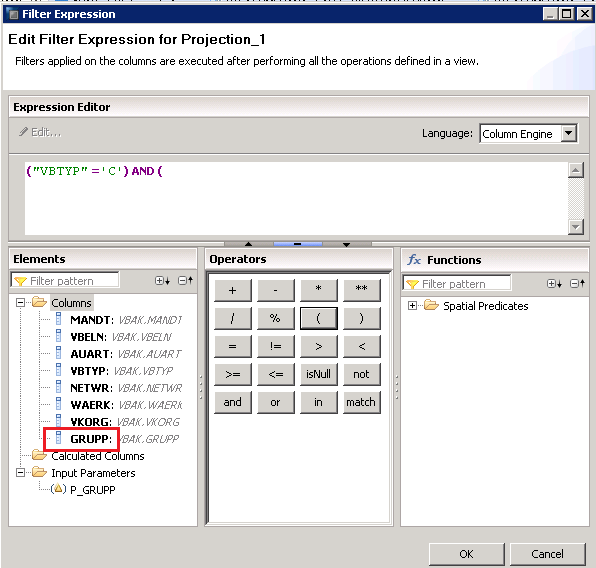 SAP HANA INPUT PARAMETERS IN GRAPHICAL VIEWS CALCULATION VIEWS