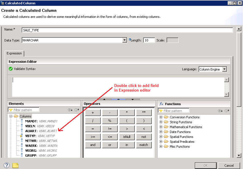 SAP HANA CALCULATED COLUMN CALCULATION VIEW GRAPHICAL VIEW