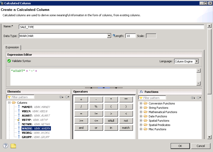 SAP HANA CALCULATED COLUMN CALCULATION VIEW GRAPHICAL VIEW